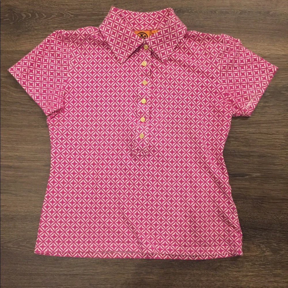 Tory Burch Women’s Polo Shirt Size M Pink
